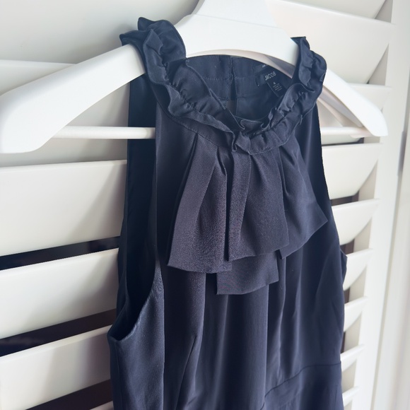 Y2K JACOB Silk Mini Layered Dress Halter Black Woman’s Size 4 - Picture 1 of 12